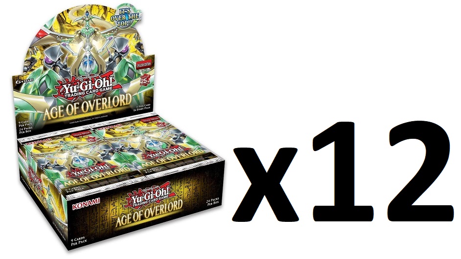 Yu-Gi-Oh Age of Overlord 1st Edition Booster CASE (12 Booster Boxes) FACTORY SEALED
